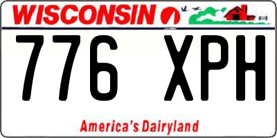 WI license plate 776XPH