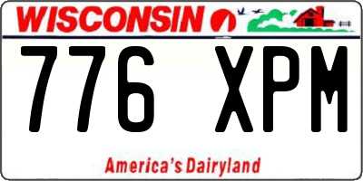 WI license plate 776XPM