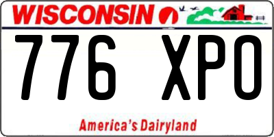 WI license plate 776XPO