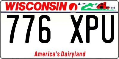 WI license plate 776XPU
