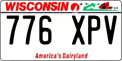 WI license plate 776XPV