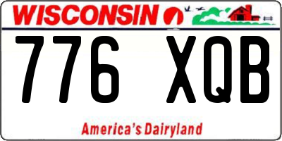 WI license plate 776XQB