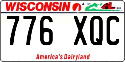 WI license plate 776XQC