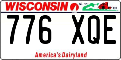 WI license plate 776XQE