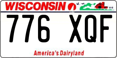 WI license plate 776XQF
