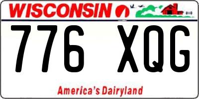 WI license plate 776XQG