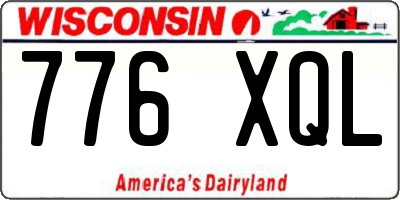 WI license plate 776XQL