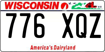 WI license plate 776XQZ