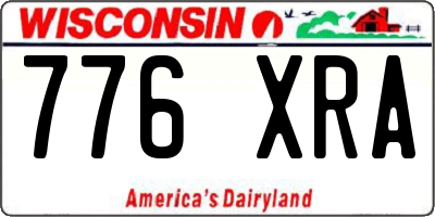 WI license plate 776XRA
