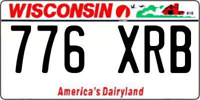 WI license plate 776XRB