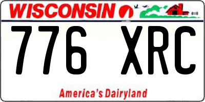 WI license plate 776XRC