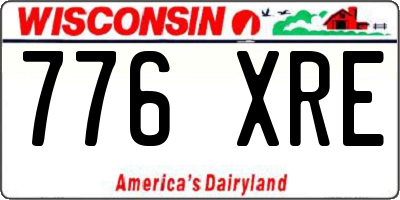 WI license plate 776XRE