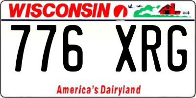 WI license plate 776XRG