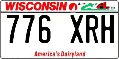 WI license plate 776XRH