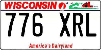 WI license plate 776XRL