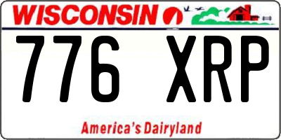 WI license plate 776XRP