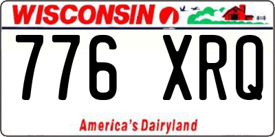 WI license plate 776XRQ