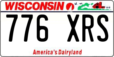 WI license plate 776XRS