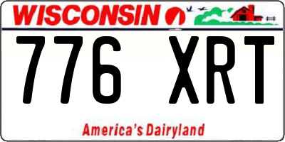 WI license plate 776XRT