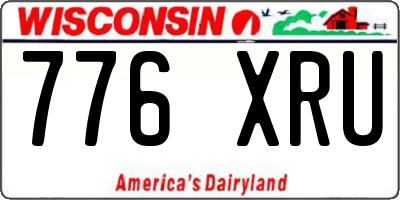 WI license plate 776XRU