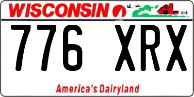 WI license plate 776XRX
