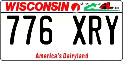 WI license plate 776XRY