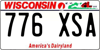 WI license plate 776XSA