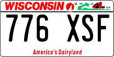 WI license plate 776XSF