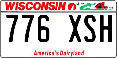 WI license plate 776XSH