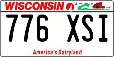WI license plate 776XSI