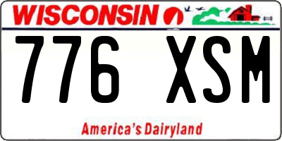 WI license plate 776XSM