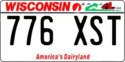 WI license plate 776XST
