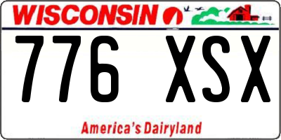 WI license plate 776XSX