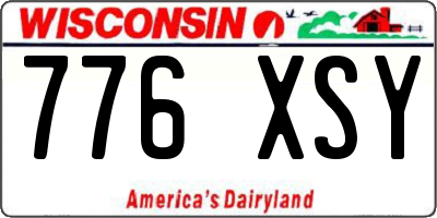 WI license plate 776XSY