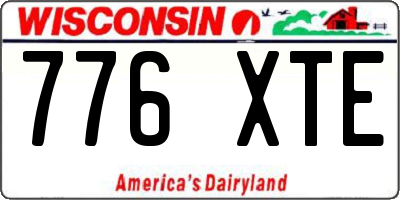 WI license plate 776XTE