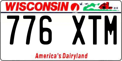 WI license plate 776XTM