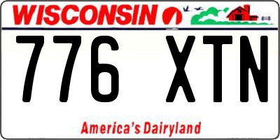 WI license plate 776XTN