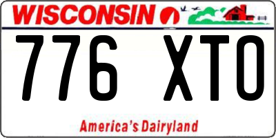 WI license plate 776XTO