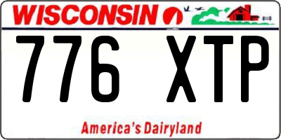 WI license plate 776XTP