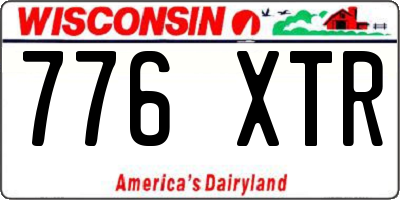 WI license plate 776XTR