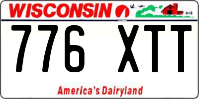 WI license plate 776XTT