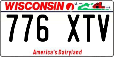 WI license plate 776XTV