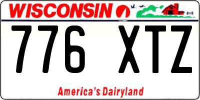 WI license plate 776XTZ