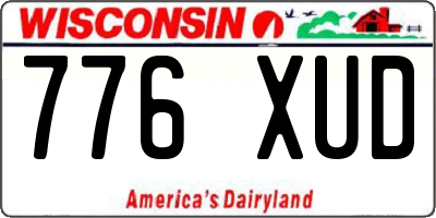 WI license plate 776XUD