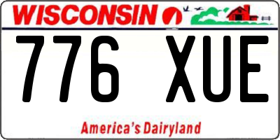 WI license plate 776XUE