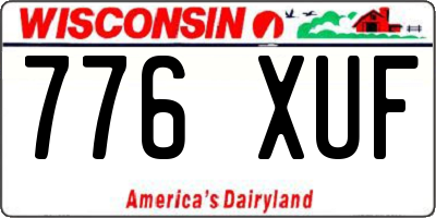 WI license plate 776XUF