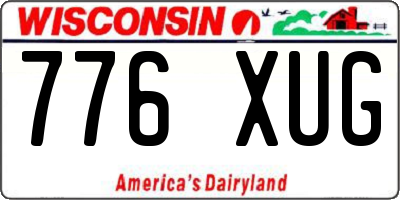 WI license plate 776XUG
