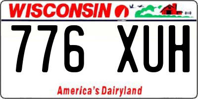 WI license plate 776XUH