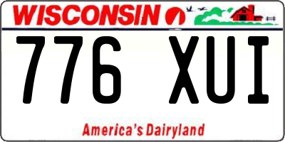 WI license plate 776XUI
