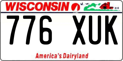 WI license plate 776XUK